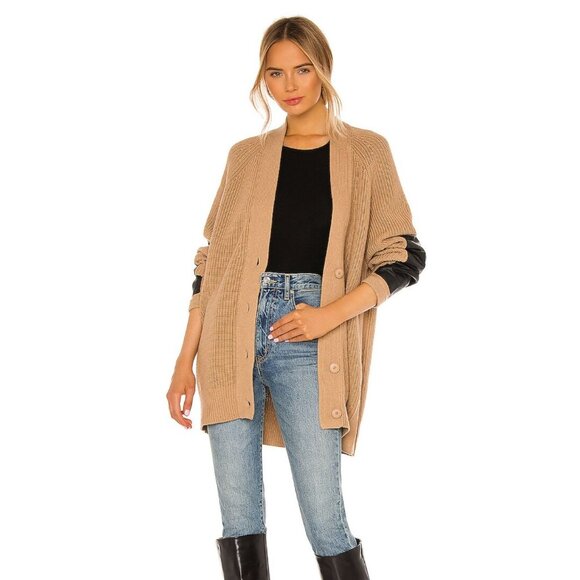 Brochu Walker Jenna Oversized Brown Cardigan Sweater - Size S - Picture 1 of 11
